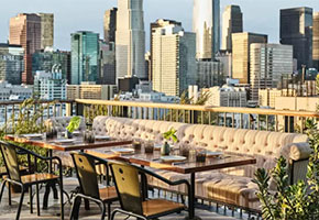 Golden hour rooftop at Cara Cara Downtown LA – trendy romantic date 2025